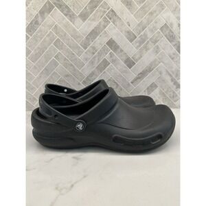 Crocs Bistro Work Clogs Slip On Sandals Slides Slip Resistant Black Mens Size 11
